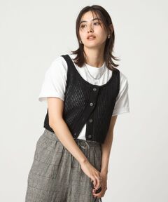 green label relaxing / グリーンレーベル リラクシング ベスト | メッシュ ニット ビスチェ -ウォッシャブル-