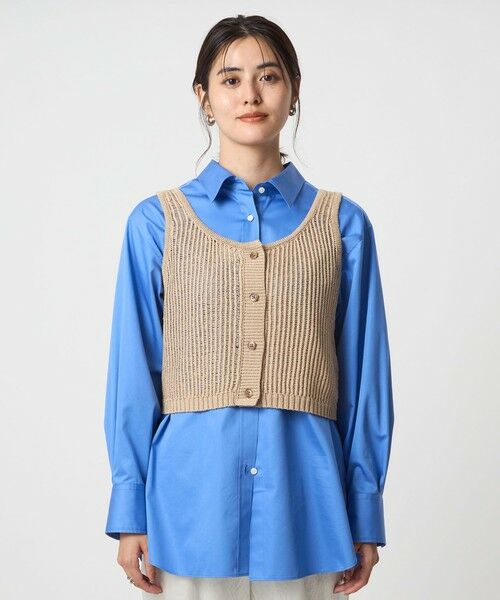 green label relaxing / グリーンレーベル リラクシング ベスト | メッシュ ニット ビスチェ -ウォッシャブル- | 詳細13