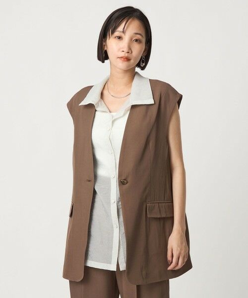 green label relaxing / グリーンレーベル リラクシング ベスト | ＜SEASONAL COLLECTION＞ノーラペル ジレ | 詳細11