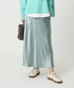 green label relaxing / グリーンレーベル リラクシング ロング・マキシ丈スカート | サテン ナロー スカート