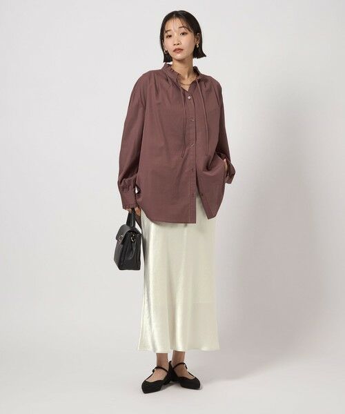 green label relaxing / グリーンレーベル リラクシング ロング・マキシ丈スカート | サテン ナロー スカート | 詳細2