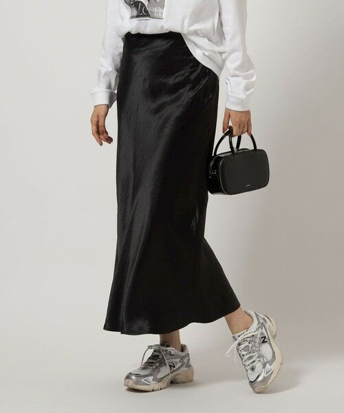 green label relaxing / グリーンレーベル リラクシング ロング・マキシ丈スカート | サテン ナロー スカート | 詳細5