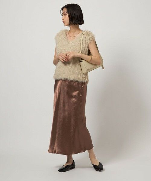 green label relaxing / グリーンレーベル リラクシング ロング・マキシ丈スカート | サテン ナロー スカート | 詳細11