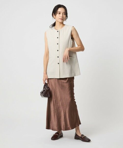 green label relaxing / グリーンレーベル リラクシング ロング・マキシ丈スカート | サテン ナロー スカート | 詳細12