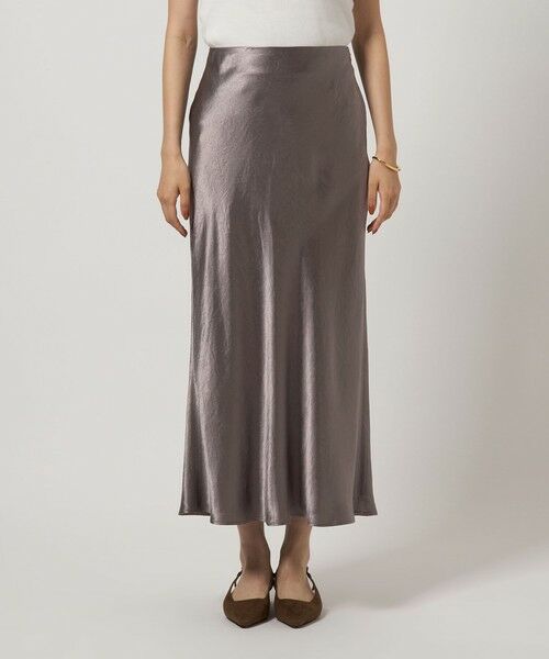 green label relaxing / グリーンレーベル リラクシング ロング・マキシ丈スカート | サテン ナロー スカート | 詳細19
