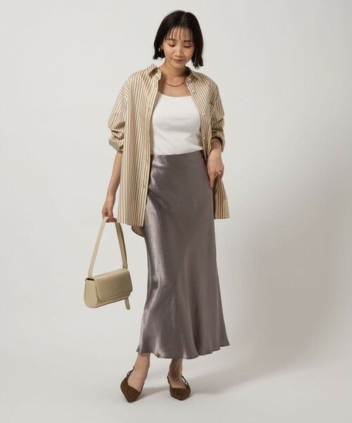 green label relaxing / グリーンレーベル リラクシング ロング・マキシ丈スカート | サテン ナロー スカート | 詳細18