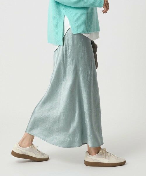 green label relaxing / グリーンレーベル リラクシング ロング・マキシ丈スカート | サテン ナロー スカート | 詳細27