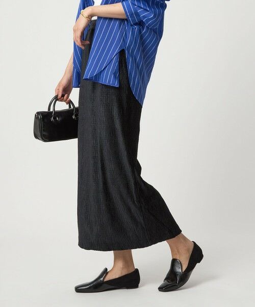green label relaxing / グリーンレーベル リラクシング ロング・マキシ丈スカート | ［size SHORTあり］クレープベロア タイト スカート | 詳細1