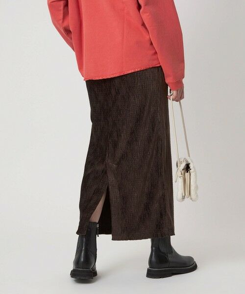 green label relaxing / グリーンレーベル リラクシング ロング・マキシ丈スカート | ［size SHORTあり］クレープベロア タイト スカート | 詳細8