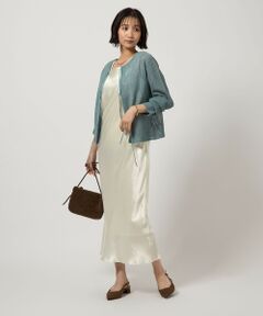 green label relaxing / グリーンレーベル リラクシング ロング・マキシ丈ワンピース | サテン キャミソール ワンピース