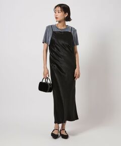 green label relaxing / グリーンレーベル リラクシング ロング・マキシ丈ワンピース | サテン キャミソール ワンピース