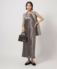 green label relaxing / グリーンレーベル リラクシング ロング・マキシ丈ワンピース | サテン キャミソール ワンピース