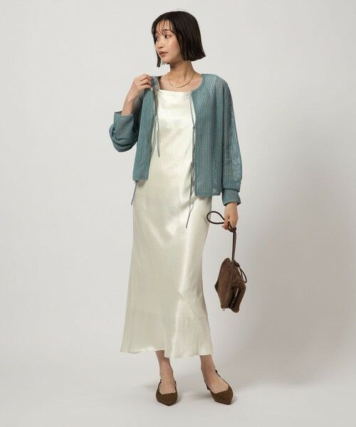 green label relaxing / グリーンレーベル リラクシング ロング・マキシ丈ワンピース | サテン キャミソール ワンピース | 詳細5