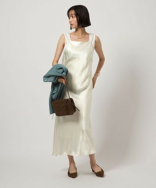 green label relaxing / グリーンレーベル リラクシング ロング・マキシ丈ワンピース | サテン キャミソール ワンピース | 詳細6