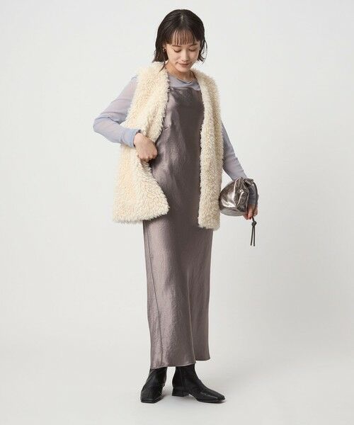 green label relaxing / グリーンレーベル リラクシング ロング・マキシ丈ワンピース | サテン キャミソール ワンピース | 詳細25