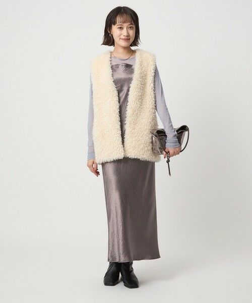 green label relaxing / グリーンレーベル リラクシング ロング・マキシ丈ワンピース | サテン キャミソール ワンピース | 詳細26