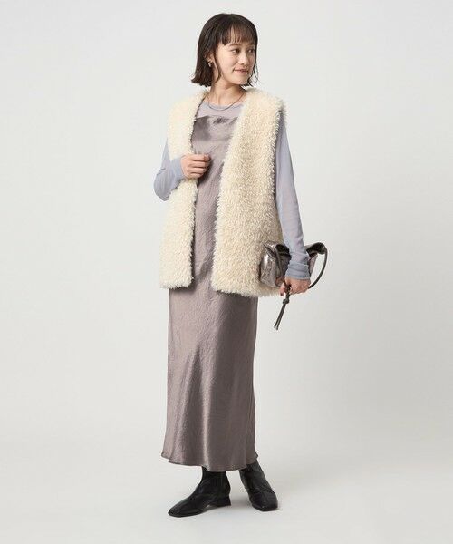 green label relaxing / グリーンレーベル リラクシング ロング・マキシ丈ワンピース | サテン キャミソール ワンピース | 詳細27