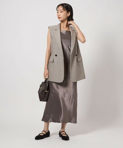 green label relaxing / グリーンレーベル リラクシング ロング・マキシ丈ワンピース | サテン キャミソール ワンピース | 詳細28