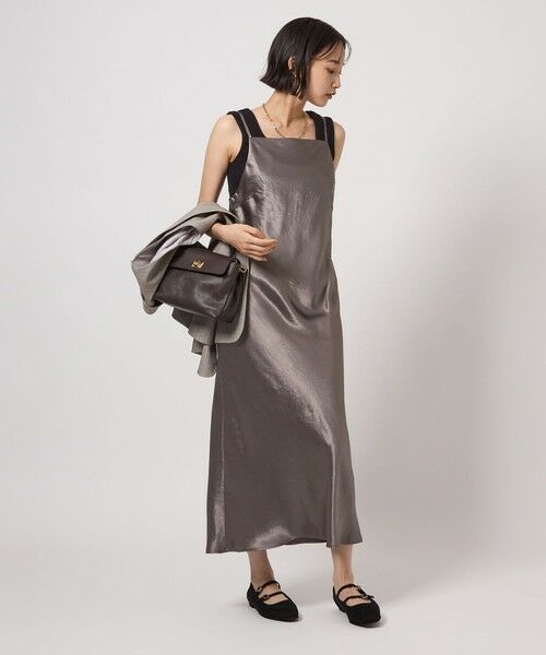 green label relaxing / グリーンレーベル リラクシング ロング・マキシ丈ワンピース | サテン キャミソール ワンピース | 詳細29