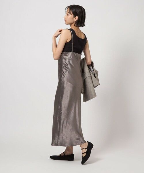 green label relaxing / グリーンレーベル リラクシング ロング・マキシ丈ワンピース | サテン キャミソール ワンピース | 詳細30