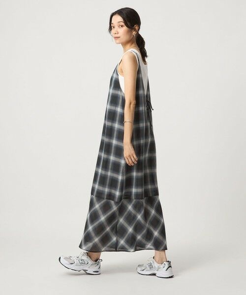 green label relaxing / グリーンレーベル リラクシング ロング・マキシ丈ワンピース | シアー チェック キャミソールワンピース | 詳細2