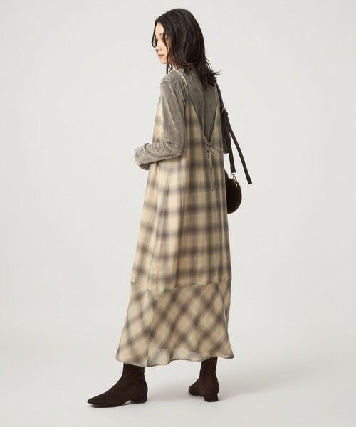 green label relaxing / グリーンレーベル リラクシング ロング・マキシ丈ワンピース | シアー チェック キャミソールワンピース | 詳細16
