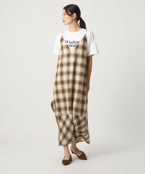 green label relaxing / グリーンレーベル リラクシング ロング・マキシ丈ワンピース | シアー チェック キャミソールワンピース | 詳細19