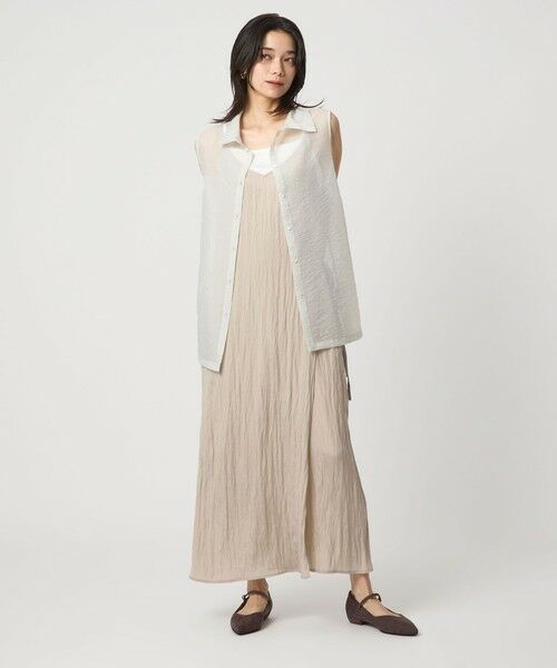 green label relaxing / グリーンレーベル リラクシング ロング・マキシ丈ワンピース | ＜SEASONAL COLLECTION＞ツイル キャミソール ワンピース | 詳細10