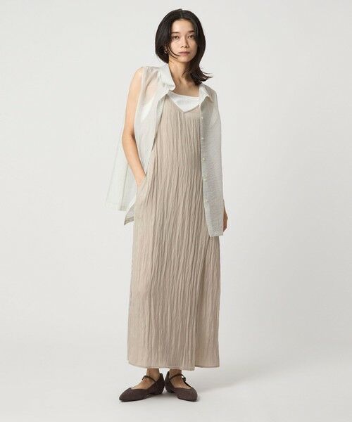 green label relaxing / グリーンレーベル リラクシング ロング・マキシ丈ワンピース | ＜SEASONAL COLLECTION＞ツイル キャミソール ワンピース | 詳細12