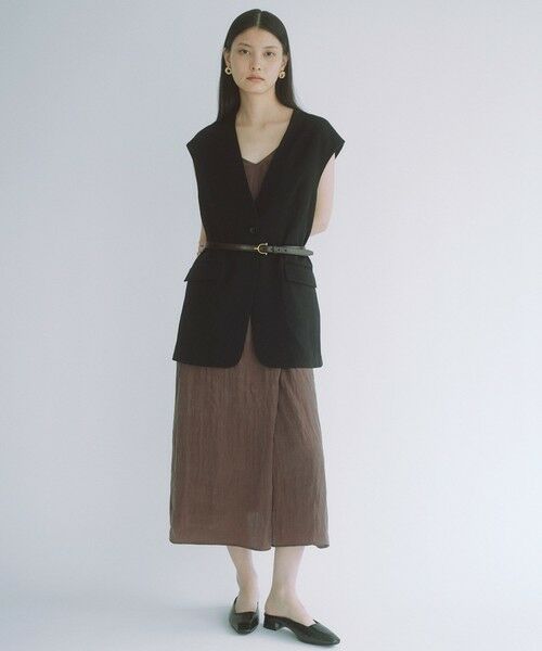 green label relaxing/グリーンレーベル リラクシング <SEASONAL COLLECTION>ツイル キャミソール ワンピース WINE FREE green label relaxing/グリーンレーベル リラクシング <SEASONAL COLLECTION>ツイル キャミソール ワンピース WINE FREE