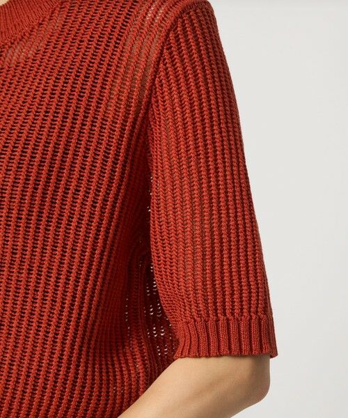 green label relaxing / グリーンレーベル リラクシング カーディガン・ボレロ | メッシュ ニット ショートスリーブ カーディガン | 詳細22