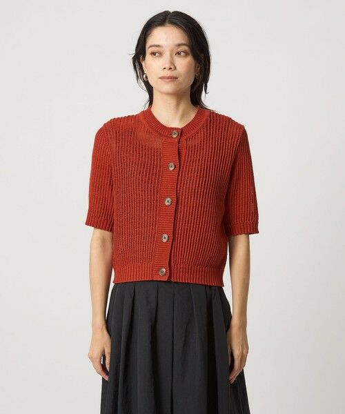 green label relaxing / グリーンレーベル リラクシング カーディガン・ボレロ | メッシュ ニット ショートスリーブ カーディガン | 詳細18