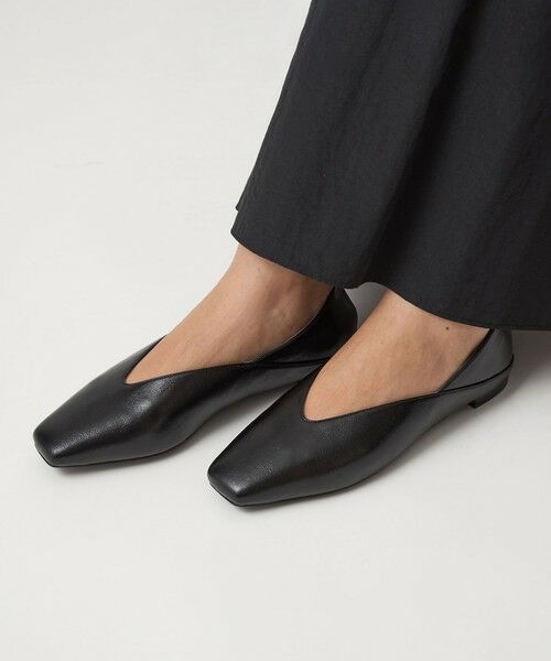 green label relaxing/グリーンレーベル リラクシング スクエア 2WAY フラットシューズ BLACK 23.5cm green label relaxing/グリーンレーベル リラクシング スクエア 2WAY フラットシューズ BLACK 23.5cm