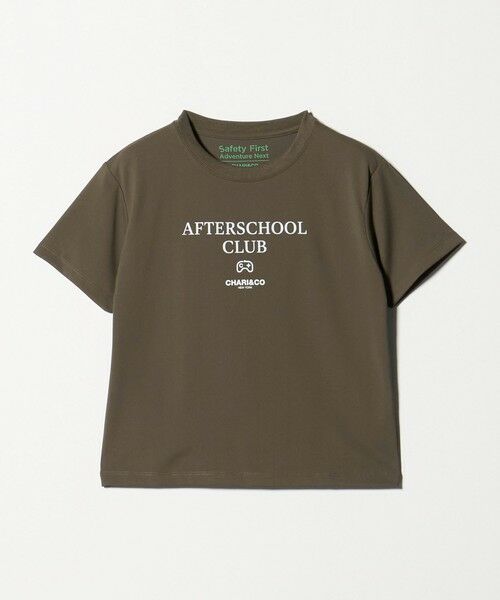 green label relaxing/グリーンレーベル リラクシング 【別注】<CHARI&CO>AFTERSCHOOL CLUB Tシャツ -吸水速乾- / キッズ DK. BROWN S(120cm) green label relaxing/グリーンレーベル リラクシング 【別注】<CHARI&CO>AFTERSCHOOL CLUB Tシャツ -吸水速乾- / キッズ DK. BROWN S(120cm)