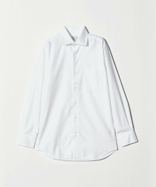 green label relaxing / グリーンレーベル リラクシング シャツ・ブラウス | コットン ヘリンボーン ワイドカラー ドレスシャツ -形態安定- | 詳細1