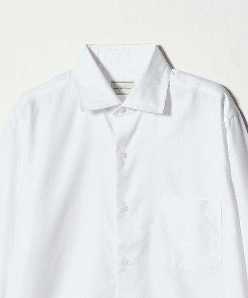 green label relaxing / グリーンレーベル リラクシング シャツ・ブラウス | コットン ヘリンボーン ワイドカラー ドレスシャツ -形態安定- | 詳細3