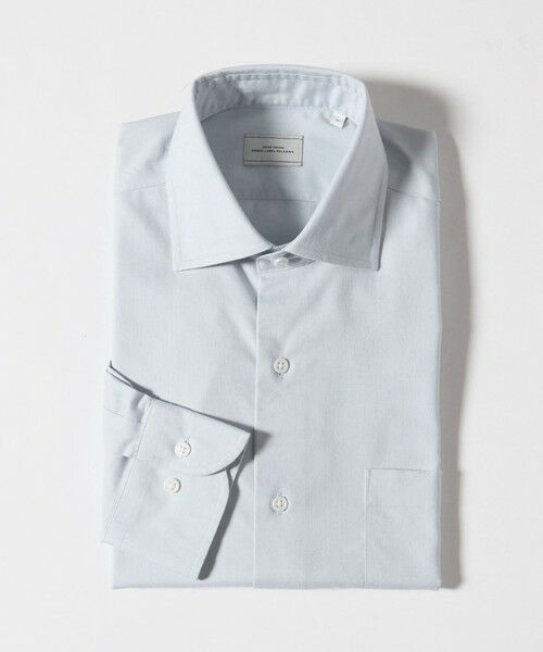 green label relaxing / グリーンレーベル リラクシング シャツ・ブラウス | コットン ヘリンボーン ワイドカラー ドレスシャツ -形態安定- | 詳細9