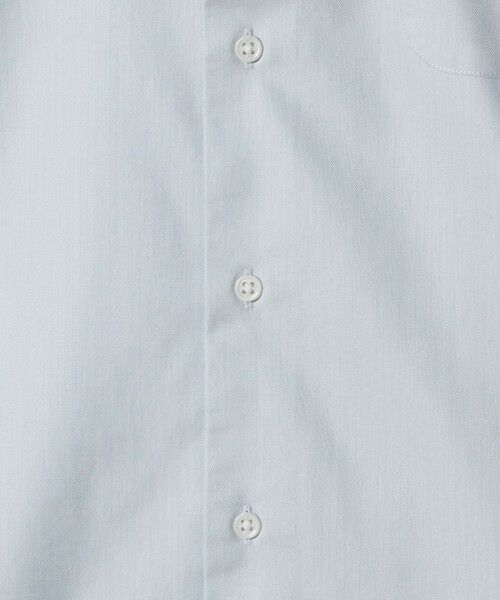 green label relaxing / グリーンレーベル リラクシング シャツ・ブラウス | コットン ヘリンボーン ワイドカラー ドレスシャツ -形態安定- | 詳細13