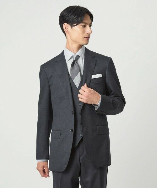 green label relaxing / グリーンレーベル リラクシング シャツ・ブラウス | コットン ヘリンボーン ワイドカラー ドレスシャツ -形態安定- | 詳細7