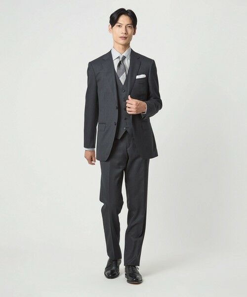 green label relaxing / グリーンレーベル リラクシング シャツ・ブラウス | コットン ヘリンボーン ワイドカラー ドレスシャツ -形態安定- | 詳細8