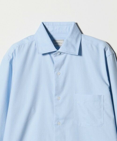 green label relaxing / グリーンレーベル リラクシング シャツ・ブラウス | コットン ヘリンボーン ワイドカラー ドレスシャツ -形態安定- | 詳細16