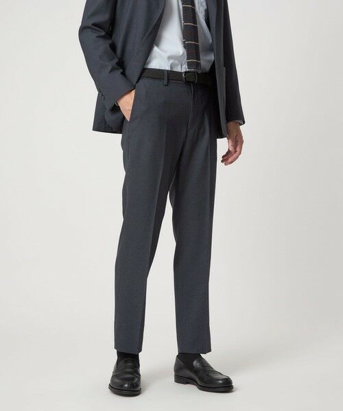 green label relaxing/グリーンレーベル リラクシング A+ ウールライク スタンダード イージー スラックス -ウォッシャブル・ストレッチ- NAVY XL