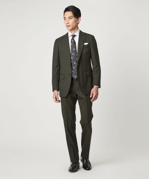 green label relaxing / グリーンレーベル リラクシング セットアップ | GUABELLO ヘリンボーン 3B HXD スーツジャケット | 詳細10