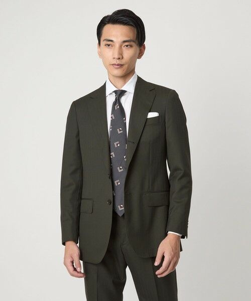 green label relaxing/グリーンレーベル リラクシング GUABELLO ヘリンボーン 3B HXD スーツジャケット DK. GREEN M(46) green label relaxing/グリーンレーベル リラクシング GUABELLO ヘリンボーン 3B HXD スーツジャケット DK. GREEN M(46)