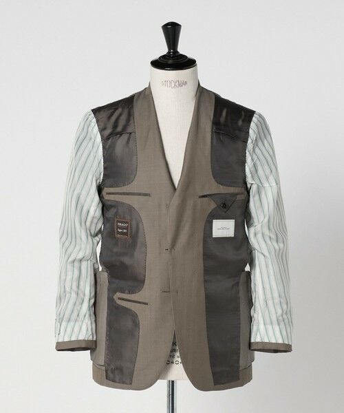 green label relaxing / グリーンレーベル リラクシング セットアップ | DRAGO ミニヘリンボーン 3B CLS/D- スーツジャケット | 詳細12