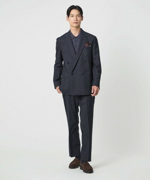 green label relaxing / グリーンレーベル リラクシング テーラードジャケット | A+ デニムライク ダブルブレスト 4B スタンダード ジャケット -ウォッシャブル・ストレッチ- | 詳細1