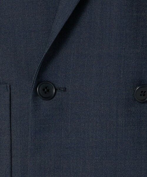 green label relaxing / グリーンレーベル リラクシング テーラードジャケット | A+ デニムライク ダブルブレスト 4B スタンダード ジャケット -ウォッシャブル・ストレッチ- | 詳細10