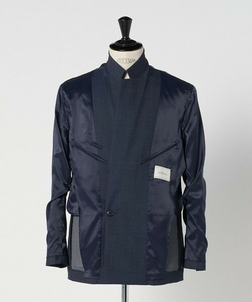 green label relaxing / グリーンレーベル リラクシング テーラードジャケット | A+ デニムライク ダブルブレスト 4B スタンダード ジャケット -ウォッシャブル・ストレッチ- | 詳細12