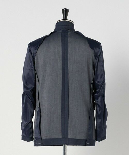 green label relaxing / グリーンレーベル リラクシング テーラードジャケット | A+ デニムライク ダブルブレスト 4B スタンダード ジャケット -ウォッシャブル・ストレッチ- | 詳細13