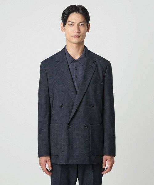 green label relaxing / グリーンレーベル リラクシング テーラードジャケット | A+ デニムライク ダブルブレスト 4B スタンダード ジャケット -ウォッシャブル・ストレッチ- | 詳細2